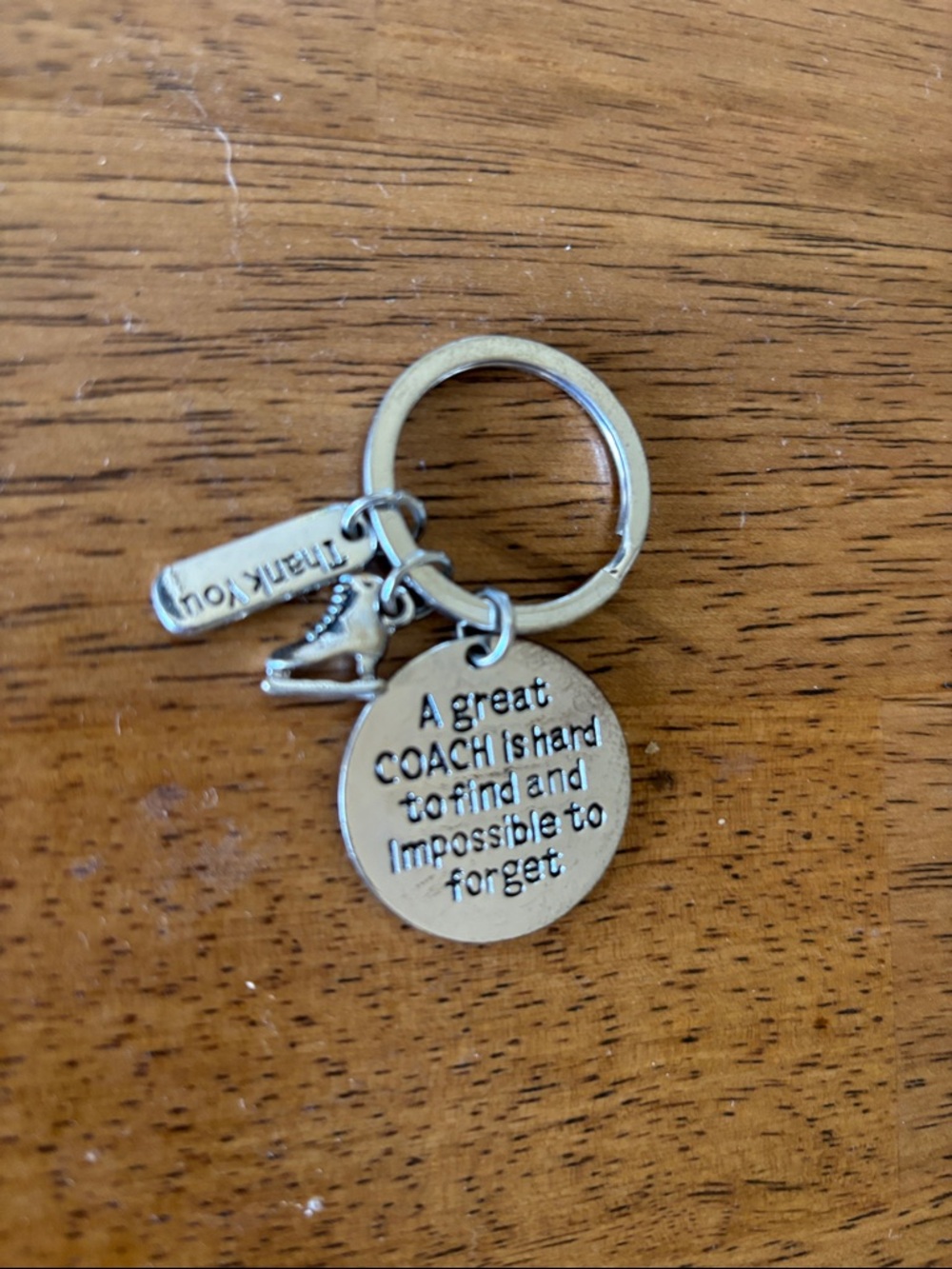 Coach Appreciation Keychain - Silver Tone "A great COACH is hard to find”